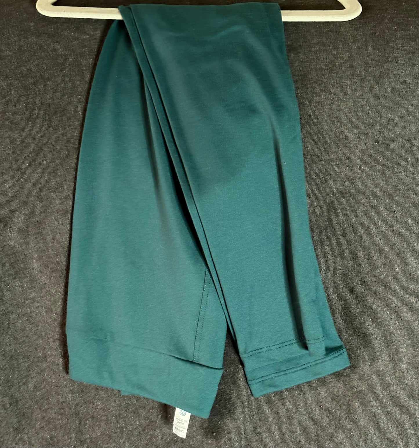 Solid Hunter Green Kids Leggings
