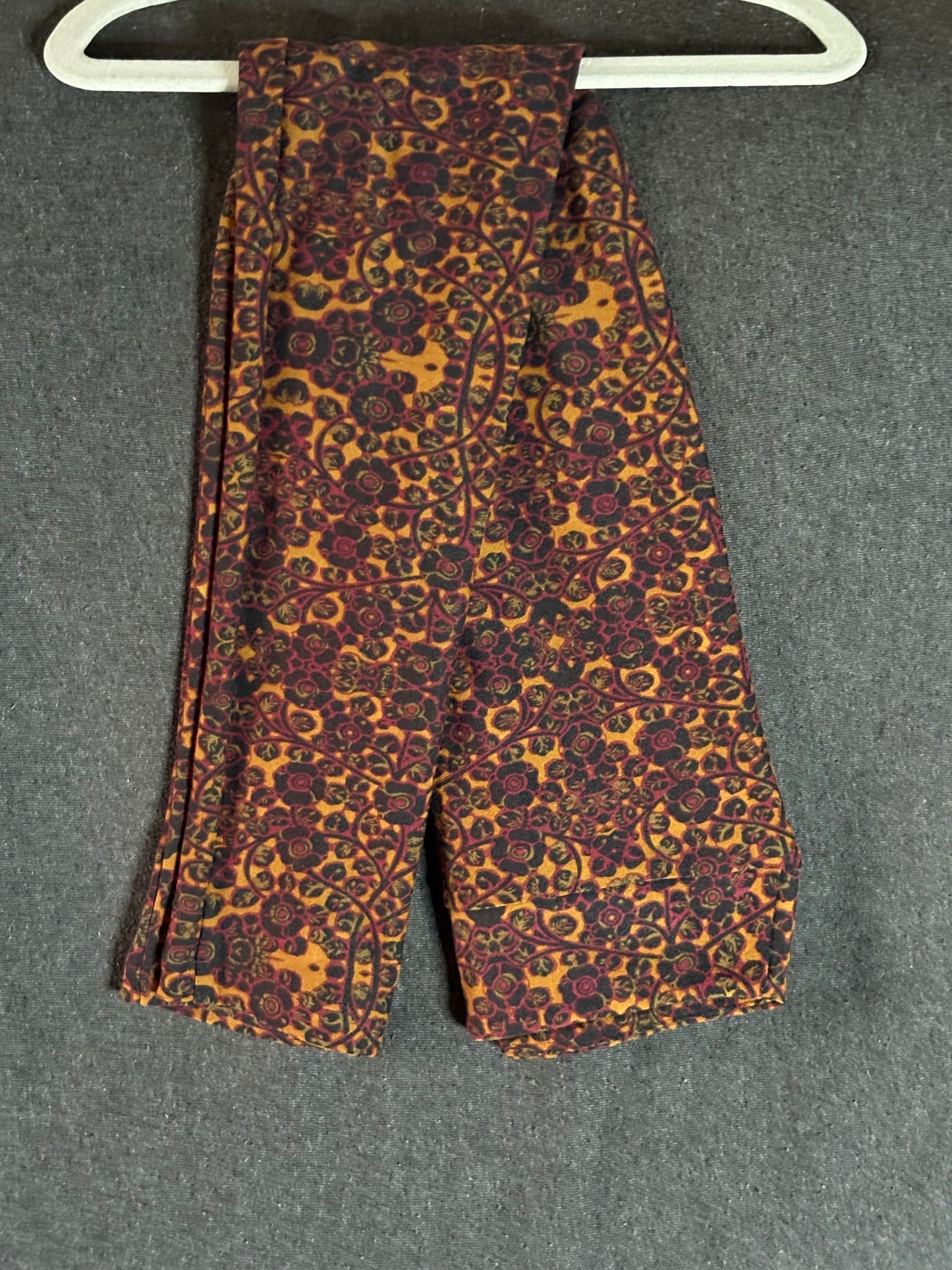 Brown on Brown Vintage Print Kids Leggings