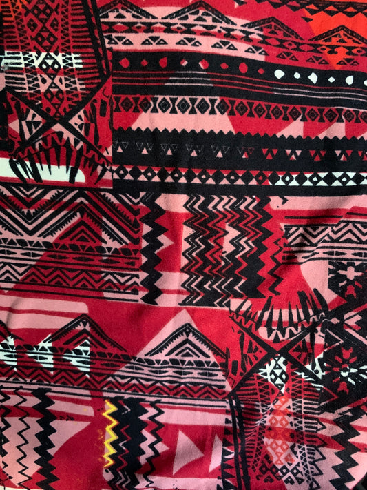 Red Tribal Leggings -LLR