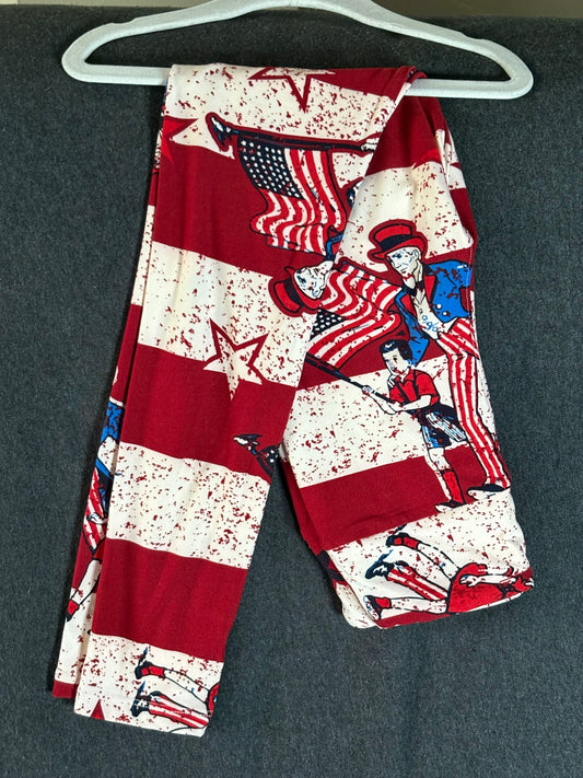 Norman Rockwell Americana Kids Leggings