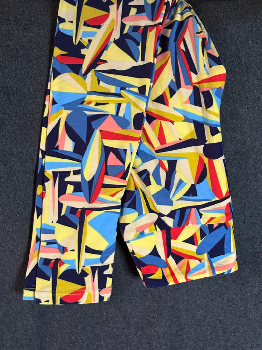 Picasso Style Beach Print Kids Leggings