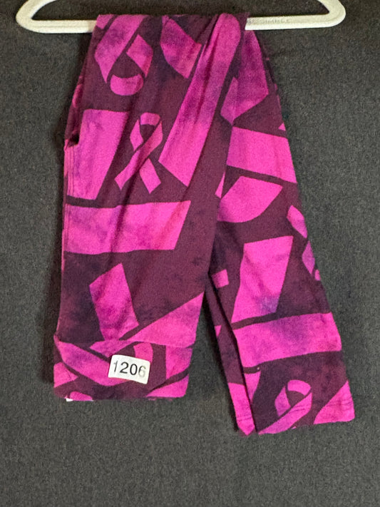 Purple/Fuchsia Breast Cancer Kids Leggings