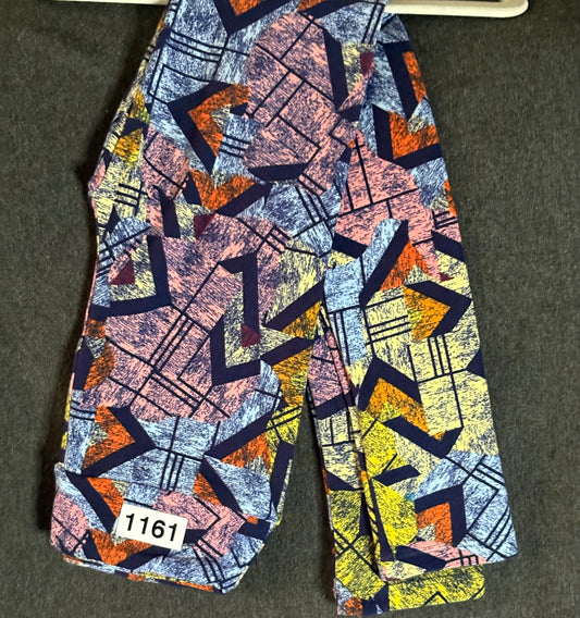 Pastel Line Print Kids Leggings