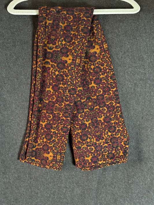 Brown on Brown Vintage Print Kids Leggings