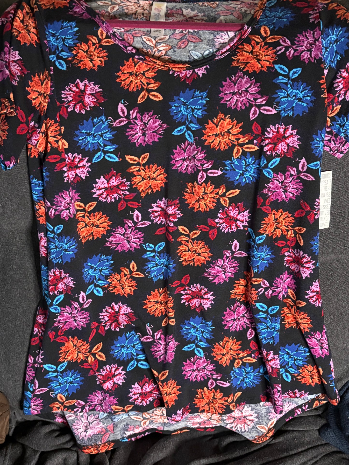 Classic T Black w/Jewel Tone Floral